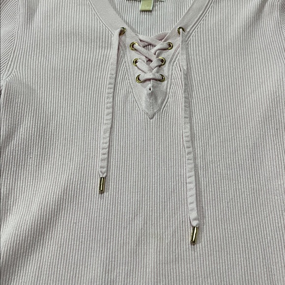 Michael Kors | Pink Ribbed Long Sleeve - Picture 2 of 8